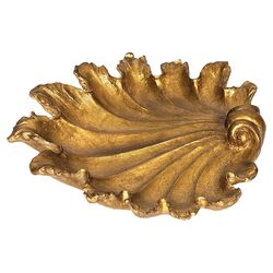 Fan Shell Dish in Antique Gold