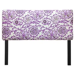 Suzani Paisley Upholstered Headboard in Grapevine