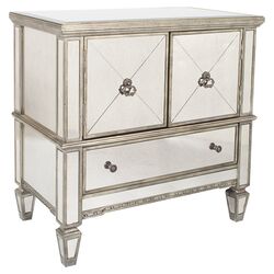 Celeste Mirrored Cabinet in Pewter