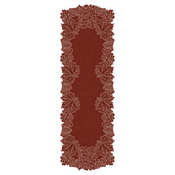 Leaf Table Runner in Dark Paprika Leaf Table Runner in Dark Paprika