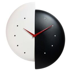 Half Time Clock in Black & White