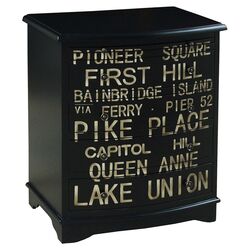 Seattle 4 Drawer Chest in Black