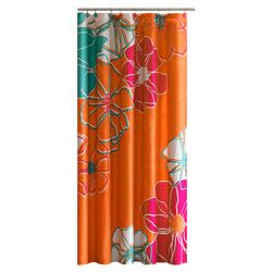 Valencia Cotton Shower Curtain in Orange