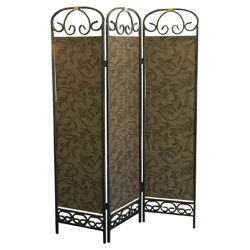 3 Panel Room Divider in Antiqued Green 3 Panel Room Divider in Antiqued Green