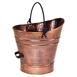 Pellet Bucket in Antique Copper Pellet Bucket in Antique Copper