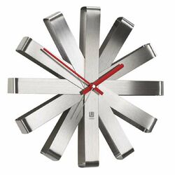 Ribbon Clock in Stainless Steel