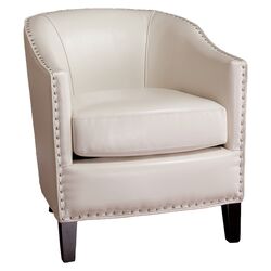 Bonded Leather Chair in White