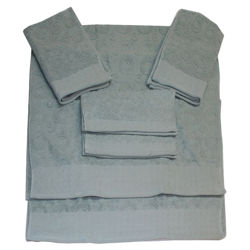 Open Box Price Circle 6 Piece Towel Set in Aqua