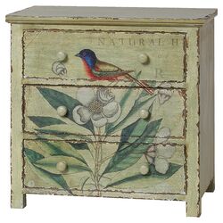 Catesby Collage 3 Drawer Chest in Antique Green