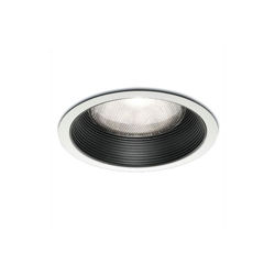 Open Box Price Recessed White Trim with Black Step Baffle