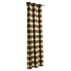 Mansfield Check Curtain Panel in Terracotta (Set of 2)
