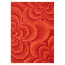 Red Flowers 8' x 10'  Rug