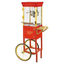Vintage Circus Cart Popcorn Maker in Red