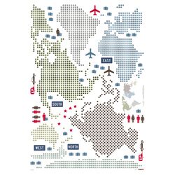 World Map Wall Sticker Kit