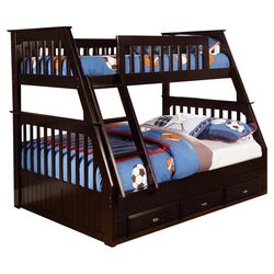 Twin Over Full Bunk Bed in Rich Espresso