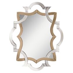 Wall Mirror in Amber & Gray