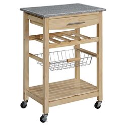 Ledgeview Granite Top Kitchen Cart in Natural