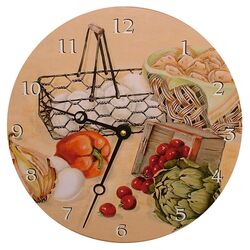 Recipes Decorative Wall Clock in Peach