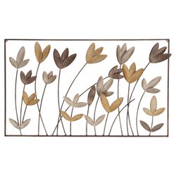Daisy Flower Metal Wall Décor in Brown & Yellow