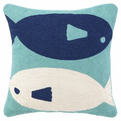 Fish Crewel Pillow