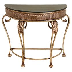 Toscana Metal Console Table in Gold