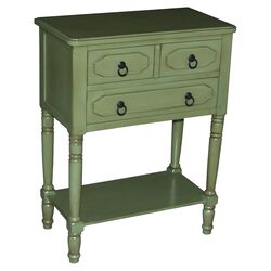 Simple 3 Drawer Chest in Green
