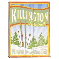 Killington - Winter Playground Wood Sign