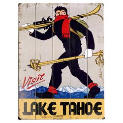Visit Lake Tahoe Wood Sign