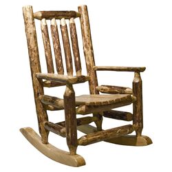 Glacier Country Log Child's Rocking Chair in Natural