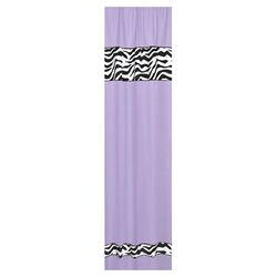 Zebra Curtain Panel in Purple