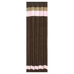Soho Curtain Panel in Brown & Pink