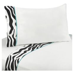 Zebra Sheet Set in Turquoise