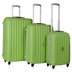 Festival 3 Piece Luggage Set in Green
