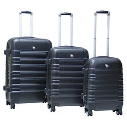 Vienna 3 Piece Luggage Set in Black