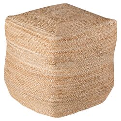 Square Pouf in Taupe