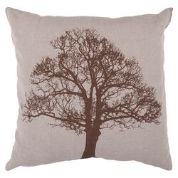 Tree Pillow in Oyster Grey