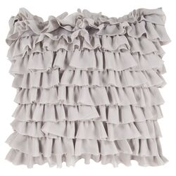 Ruffle Pillow in Flint Gray