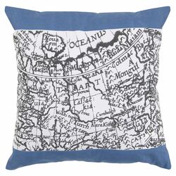 Map Pillow in White & Night Sky