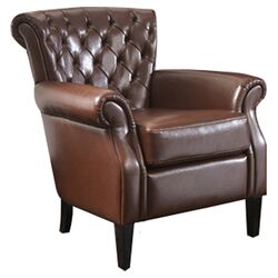 Franklin Leather Chair in Brown