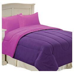 Reversible Comforter in Purple & Plum