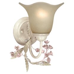 Blossom 1 Light Wall Light in Antique Ivory