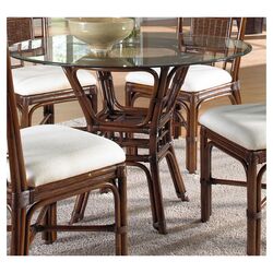 Padre Island Wicker Dining Table in Brown