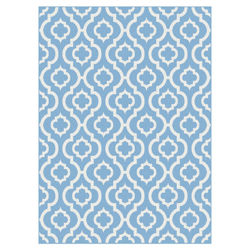 Metro Blue Moroccan Tile 5'3'' x 7'3'' Rug