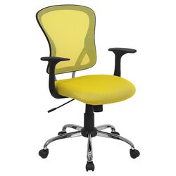 Mid Back Mesh Office Chair in Yellow