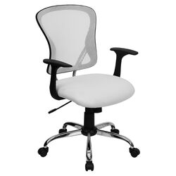 Mid Back Mesh Office Chair in White