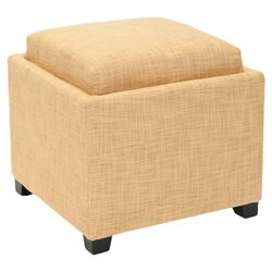 Carter Cube Ottoman in Gold