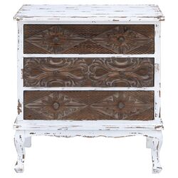 3 Drawer Chest in Weathered White