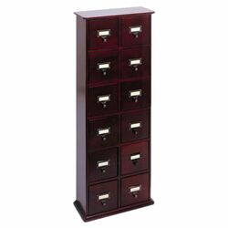 Librarian 12 Drawer Multimedia Chest in Cherry