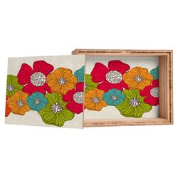 Flowers Rectangle Storage Box by Valentina Ramos