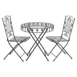 Foldable 3 Piece Bistro Set in Green